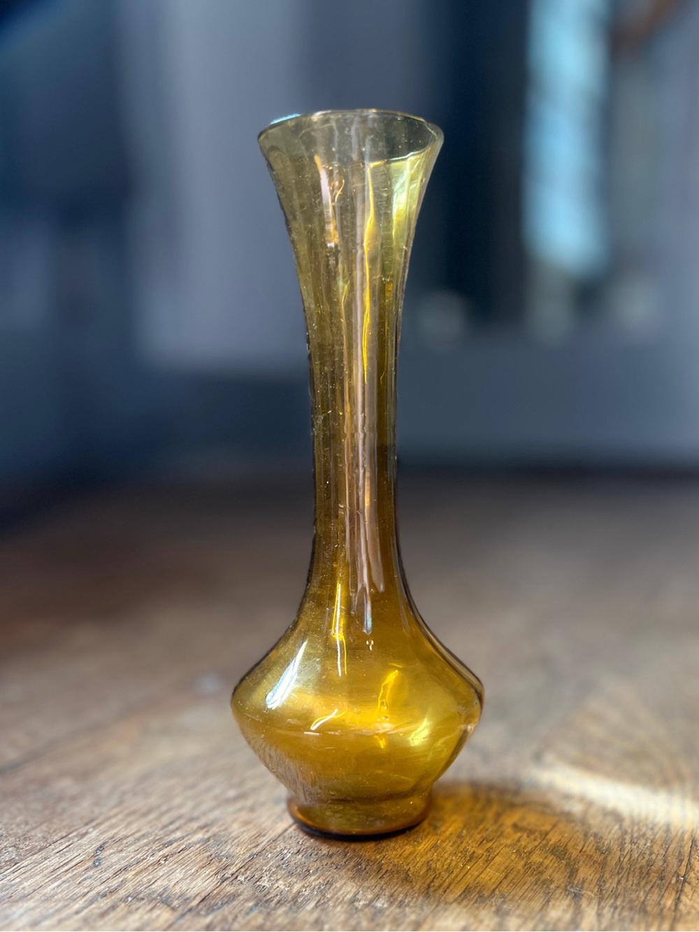 Amber Glass Bud Vase - Home Accents